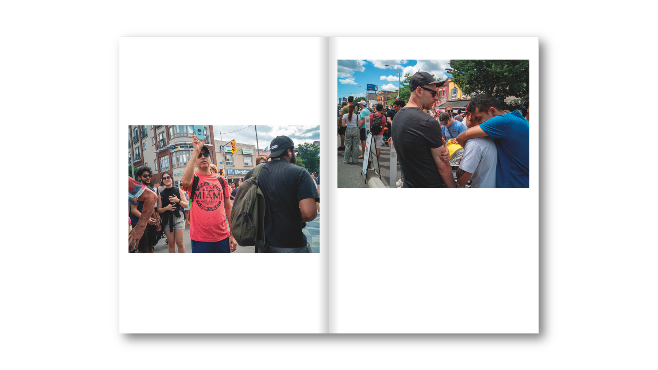 Street umbrella scene